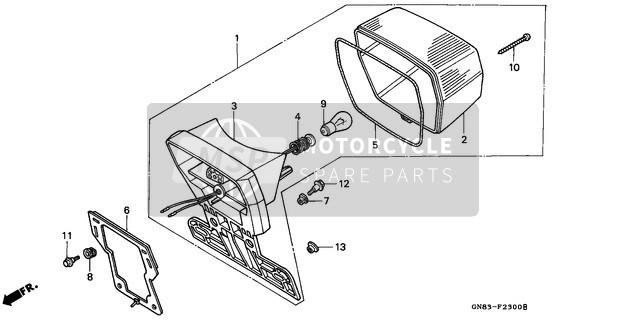 Honda C90M 1996 Tail Light for a 1996 Honda C90M